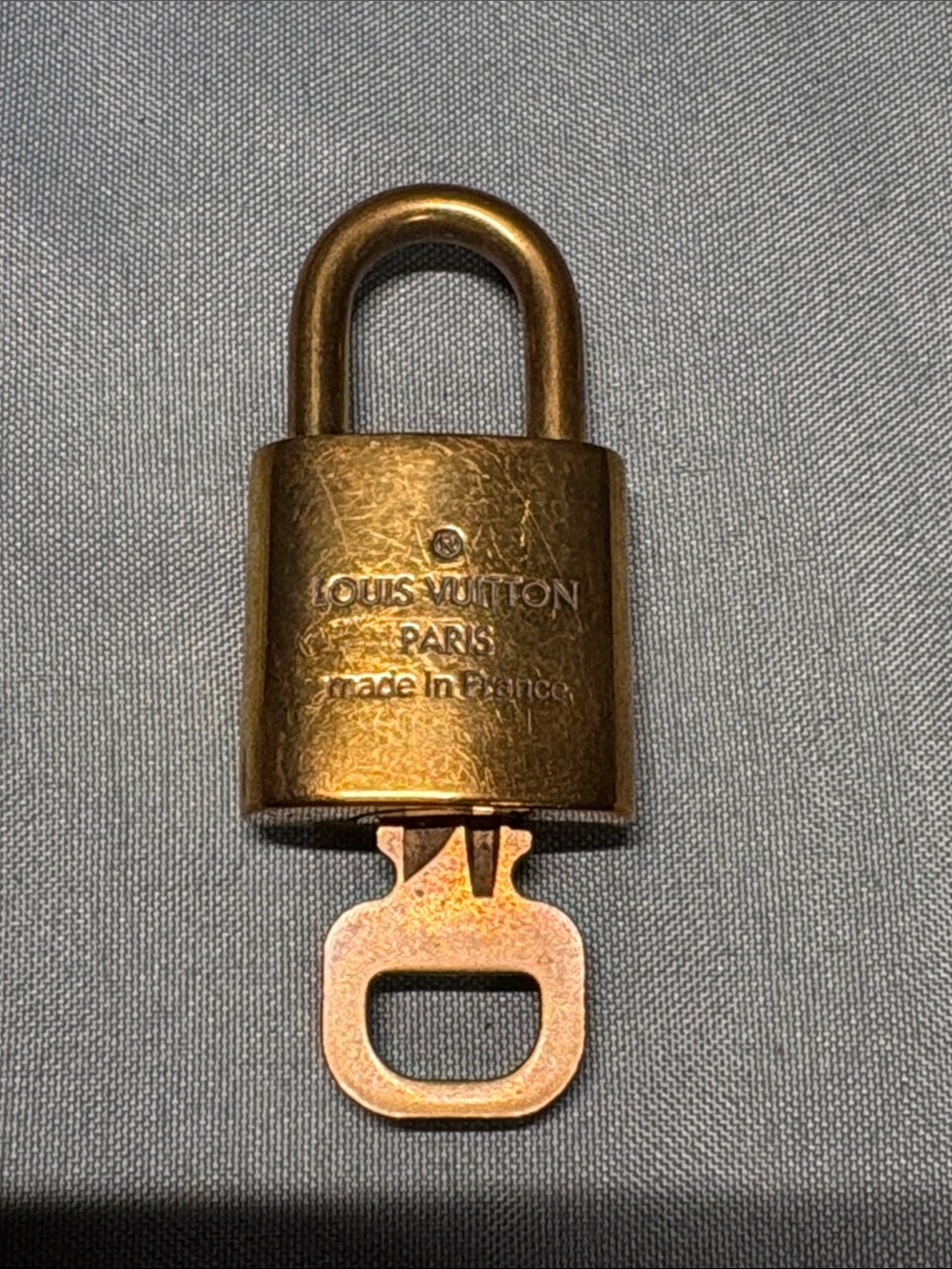 Louis Vuitton Brass Padlock with Key #325 - Designer Bag Accessory - Picture 2 of 6